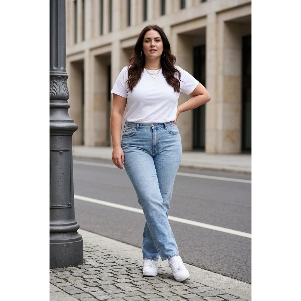 Levis 505 Regular Fit Straight Leg Jeans Light Wash Denim W30 L34 High Rise